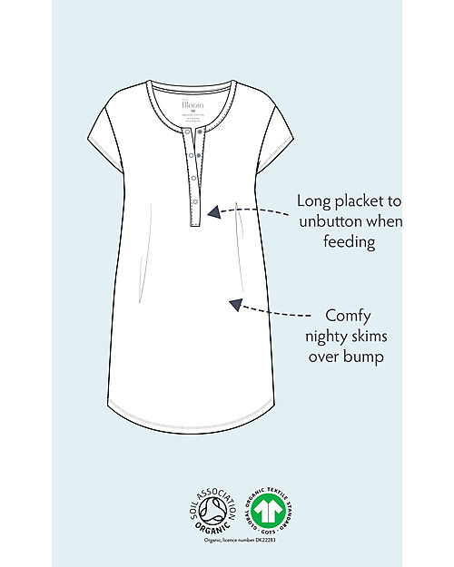 Frugi Camicia da Notte Premaman e Allattamento Aala - Leopardo - Cotone bio Camicie da Notte