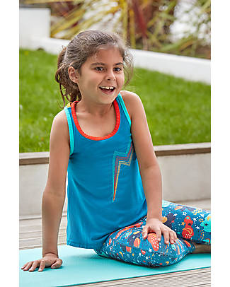 Frugi Canotta Galaxy Incrociata Posteriormente - Blu/Arcobaleno - Modal Canotte