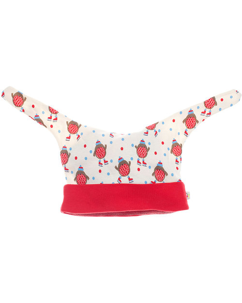 Frugi Cappellino con nodini Pettirosso Pattinatore - 100% cotone bio (edizione limitata!) Cappelli Invernali
