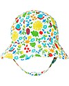 Frugi Cappello Ditsy Reversibile - Allotment Days - 100% cotone bio Cappelli Estivi
