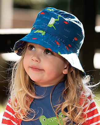 Frugi Cappello Little Harbour UPF 50 - Ribbit River - Fatto con bottiglie di plastica riciclate! Cappelli