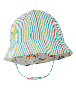 Frugi Cappello Reversibile Hazy - Taj Mahal - 100% cotone bio Cappelli Estivi