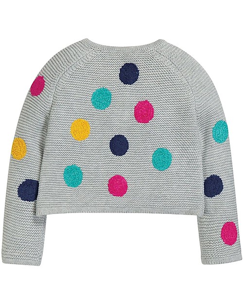 Frugi Cardigan a Maglia Emilia, Multi Spot - 100% cotone bio Cardigan