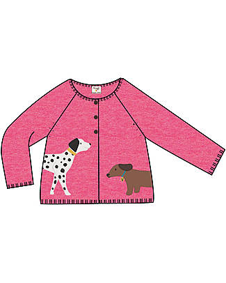 Frugi Cardigan Character - Watermelon e Cani - City Dogs - 100% Cotone Organico Cardigan