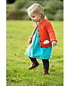 Frugi Cardigan Colby con Bottoni - Rosso Fuoco/Giraffa - 100% Cotone Organico GOTS Cardigan