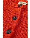 Frugi Cardigan Colby con Bottoni - Rosso Fuoco/Giraffa - 100% Cotone Organico GOTS Cardigan
