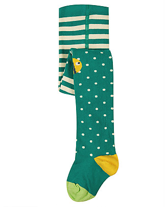 Frugi Collant Fun - Pois/Ape - Cotone bio Calze