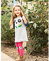 Frugi Collant Little Fun Knee, Panda/Rosa - Cotone Bio (morbidi, caldi e non pizzicano!) Calze