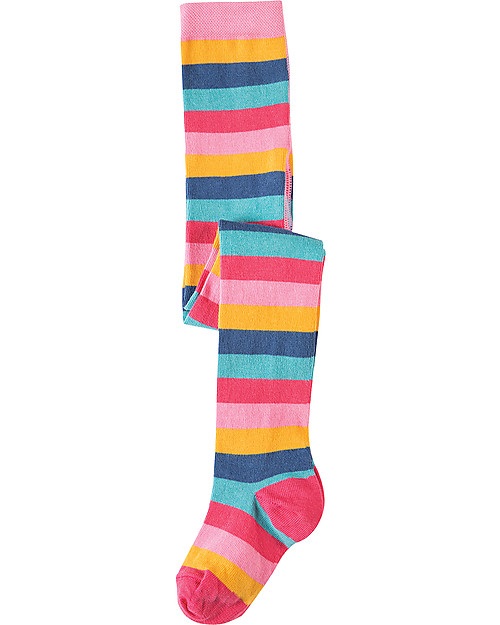 Frugi Collant Norah, Arcobaleno - Cotone Bio (morbidi, caldi e non pizzicano!) Calze