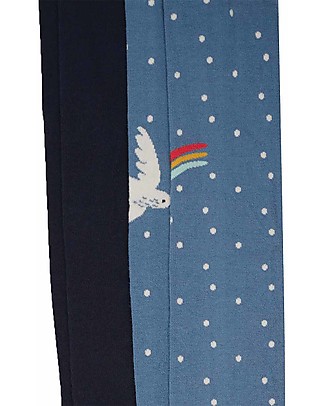 Frugi Collant Norah pacco da 2 - Abisko/Pernice - Cotone Bio Calze