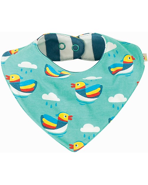 Frugi Completo Maglia+Pantaloni+Bavaglino Frankie - Arcobaleno/Righe Steely Blu - Cotone bio Leggings