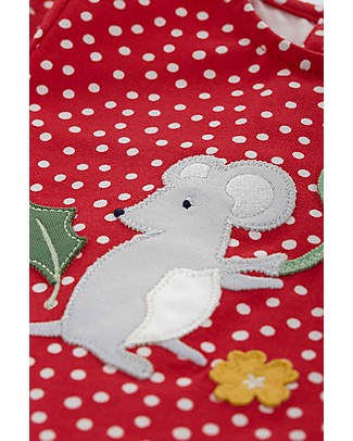 Frugi Completo Ola Maglia Maniche Lunghe e Pantaloni - Topo/Fir Tree Friends - Cotone Organico GOTS Completi e Set