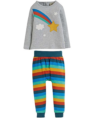 Frugi Completo Oscar - Arcobaleno/Grigio - Cotone Bio Completi