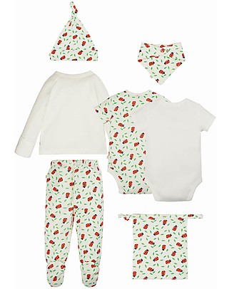 Frugi Completo Regalo Nascita - Coccinella - Body+Completo+Accessori Completi