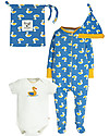 Frugi Completo Regalo Nascita - Paperella - Body+Tutina+Cappello Completi e Set
