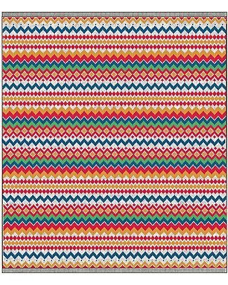 Frugi Coperta Cosy Fairisle - Blu Fairisle - 100% Cotone Organico GOTS Swaddle di Mussola