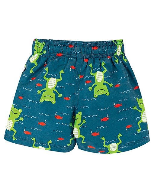 Frugi Costume a Pantaloncino Board Shorts - Ribbit River - Fatto con bottiglie di plastica riciclate! Boxer Mare