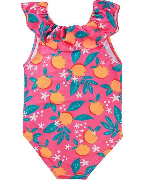 Frugi Costume da Bagno - Fiori  d'Arancio - Materiale Riciclato e Fodera Morbida Costumi Interi