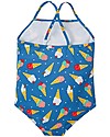 Frugi Costume da Bagno Intero Bimba Coral, Ice Cream Dream - UV 50+ Costumi Interi