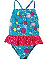 Frugi Costume da Bagno Intero Bimba Little Coral, Giungla - UV 50+ Costumi Interi