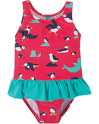 Frugi Costume da Bagno Intero Little Coral - Pulcinella di Mare - UV 50+ Costumi Interi
