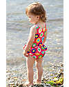 Frugi Costume da Bagno Intero Newlyn Nappy - Watermelon Flower Power - Eco-Friendly Costumi Interi