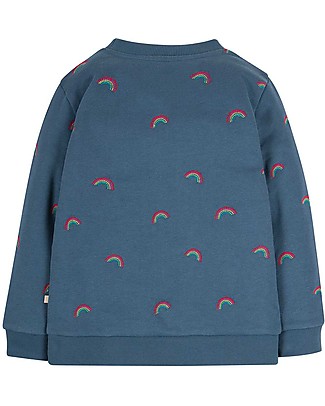 Frugi Felpa Billie - Blu/Arcobaleno - Cotone bio Felpe