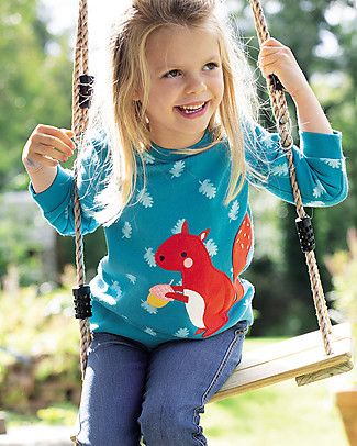 Frugi Felpa con Applique - Scoiattolo - Cotone bio Felpe