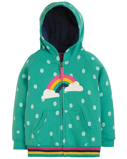 Frugi Felpa con Cappuccio Dorothy, Arcobaleno/Pois - Cotone bio Felpe