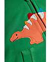 Frugi Felpa con Zip e Cappuccio Hayle - Verde - Dinosauro - 100% Cotone Organico Felpe