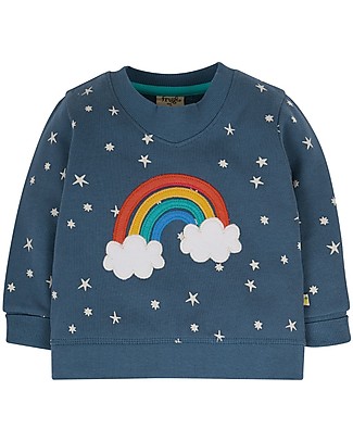 Frugi Felpa Easy-On - Abisko Stelle e Arcobaleno - Cotone Bio Felpe