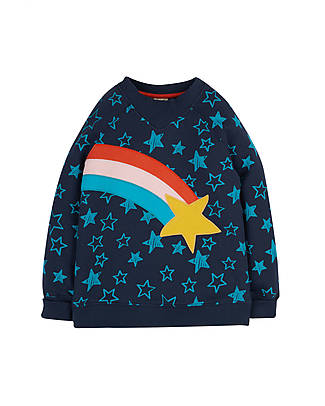 Frugi Felpa Easy-On - Azzurra con Stelle - Cotone Organico Felpe