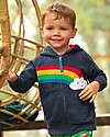 Frugi Felpa Hayle con Cappuccio - Indaco/Arcobaleno - Cotone Bio Felpe