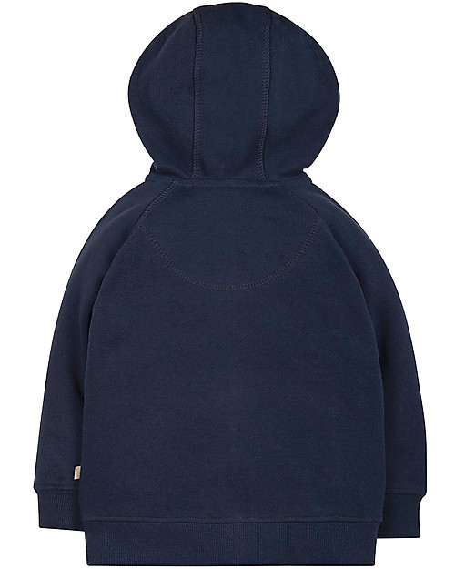 Frugi Felpa Hayle con Cappuccio - Indaco/Arcobaleno - Cotone Bio Felpe