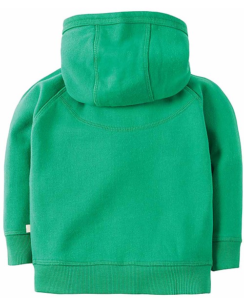 Frugi Felpa Hayle con Cappuccio, Verde/Leone - 100% cotone bio Felpe