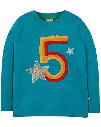 Frugi Felpa Magic Number Azzurra - Stelle - 100% Cotone Organico GOTS T-shirt