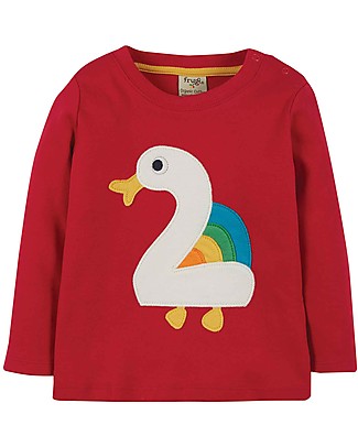 Frugi Felpa Magic Number Rossa - Oca - 100% Cotone Organico GOTS T-shirt