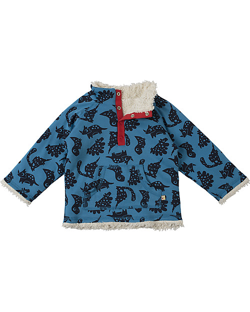 Frugi Felpa Reversibile Dinosauri, 100% Cotone Bio Felpe