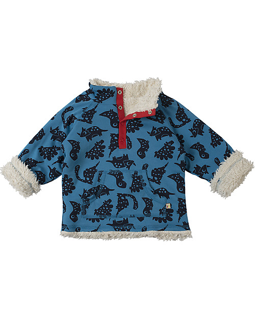 Frugi Felpa Reversibile Dinosauri, 100% Cotone Bio Felpe