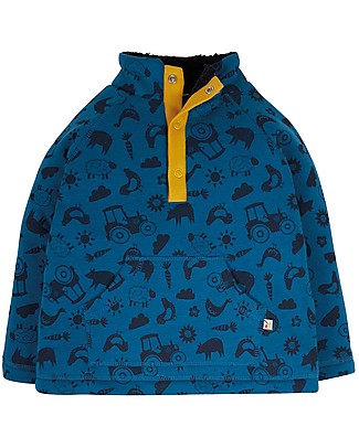 Frugi Felpa Snuggle Fleece con Rivestimento in Pile - in Fattoria - Cotone Bio Felpe