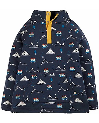 Frugi Felpa Snuggle Fleece con Rivestimento in Pile - Wild - Cotone Bio Felpe