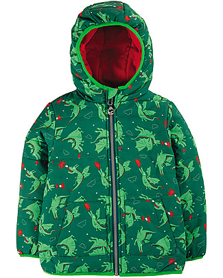 Frugi Giacca a Vento Compatta e Reversibile Toasty Trail - Draghi - Eco-friendly! Giacche