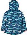 Frugi Giacca Impermeabile con Squali - Blu - Bottiglie Riciclate Impermeabili