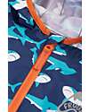 Frugi Giacca Impermeabile con Squali - Blu - Bottiglie Riciclate Impermeabili