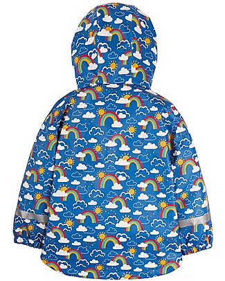 Frugi Giacca Impermeabile Foderata Puddle Buster - Arcobaleni - Cuciture Saldate! Impermeabili