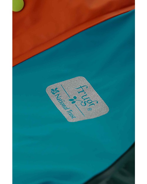 Frugi Giacca Impermeabile Foderata Puddle Buster Blu - Castoro - Cuciture Saldate! Impermeabili