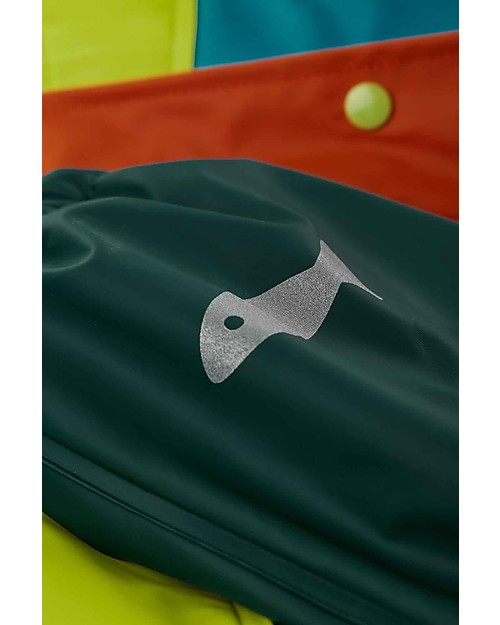 Frugi Giacca Impermeabile Foderata Puddle Buster Blu - Castoro - Cuciture Saldate! Impermeabili