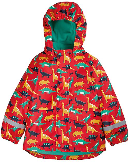 Frugi Giacca Impermeabile Foderata Puddle Buster - Jurassico - Cuciture Saldate! Impermeabili