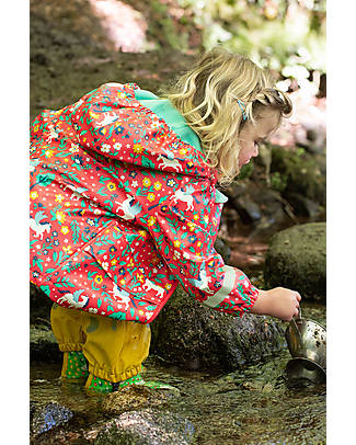 Frugi Giacca Impermeabile Foderata Puddle Buster - Unicorni - Cuciture Saldate! Piumini
