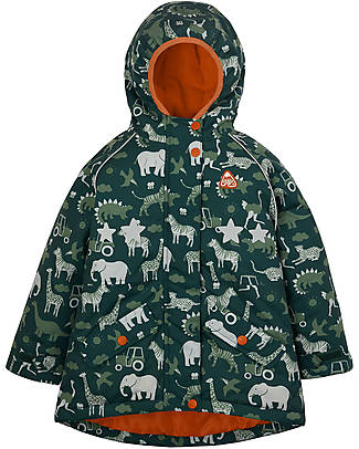 Frugi Giacca Impermeabile Imbottita Explorer - Animali della Giungla - Materiale Riciclato! Impermeabili